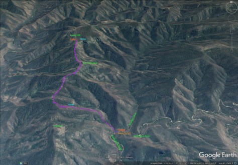Map showing route walked. Click to enlarge.